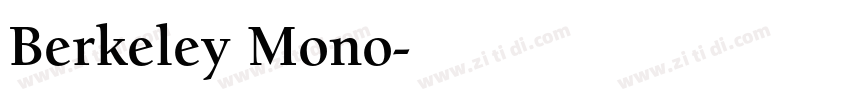 Berkeley Mono字体转换